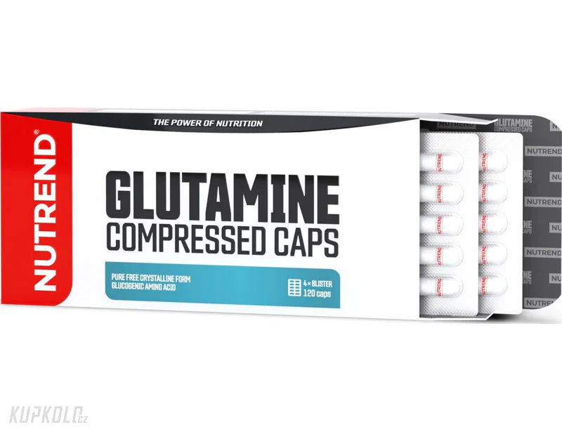 Nutrend&#x20;Glutamine&#x20;Compressed&#x20;Caps&#x20;aminokyselina,&#x20;120&#x20;kapsl&#x00ED;