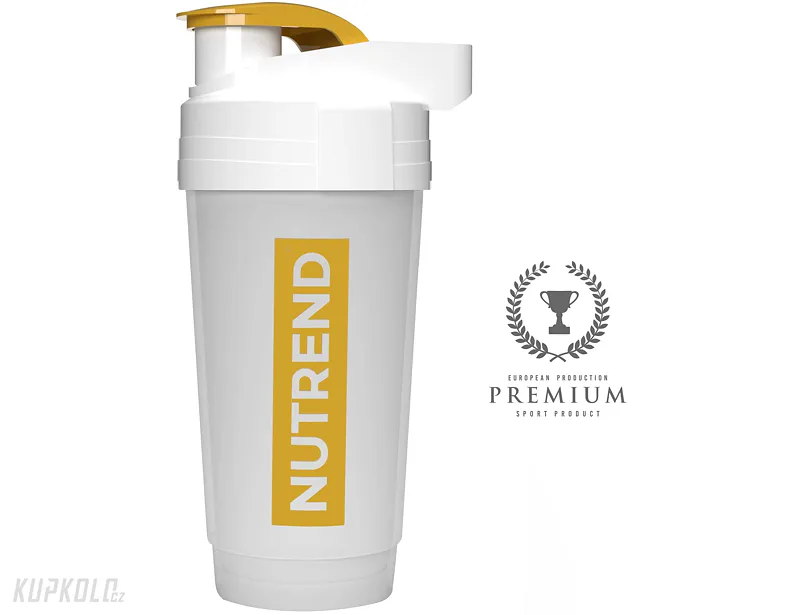 Šejkr NUTREND, 700ml - transparentní - zlaté logo