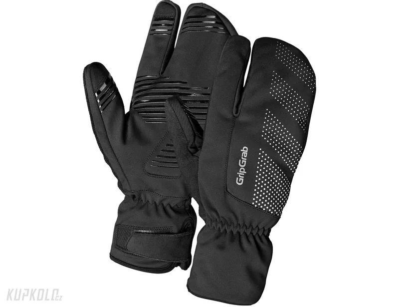 GripGrab&#x20;Ride&#x20;Windproof&#x20;Winter&#x20;Lobster&#x20;zimn&#x00ED;&#x20;rukavice&#x20;3-prst&#x00E9;,&#x20;&#x010D;ern&#x00E1;