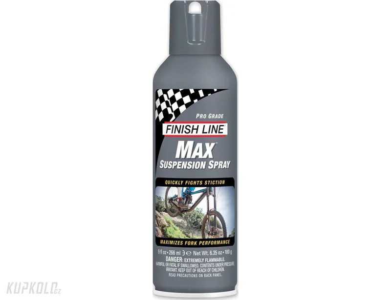 Finish&#x20;Line&#x20;Max&#x20;Suspension&#x20;spray&#x20;&#x010D;isti&#x010D;&#x2F;olej&#x20;na&#x20;vidlice,&#x20;266&#x20;ml