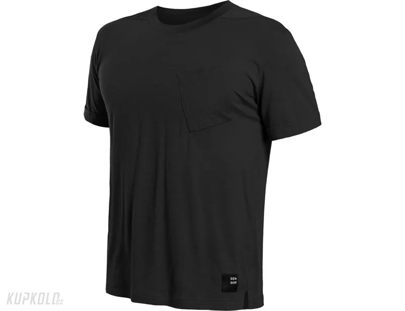 Sensor Merino AIR Traveller pánské triko kr. rukáv, černá