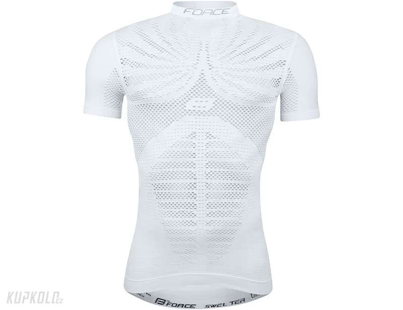 Pánské triko funkční Force SWELTER krátký rukáv - bílé