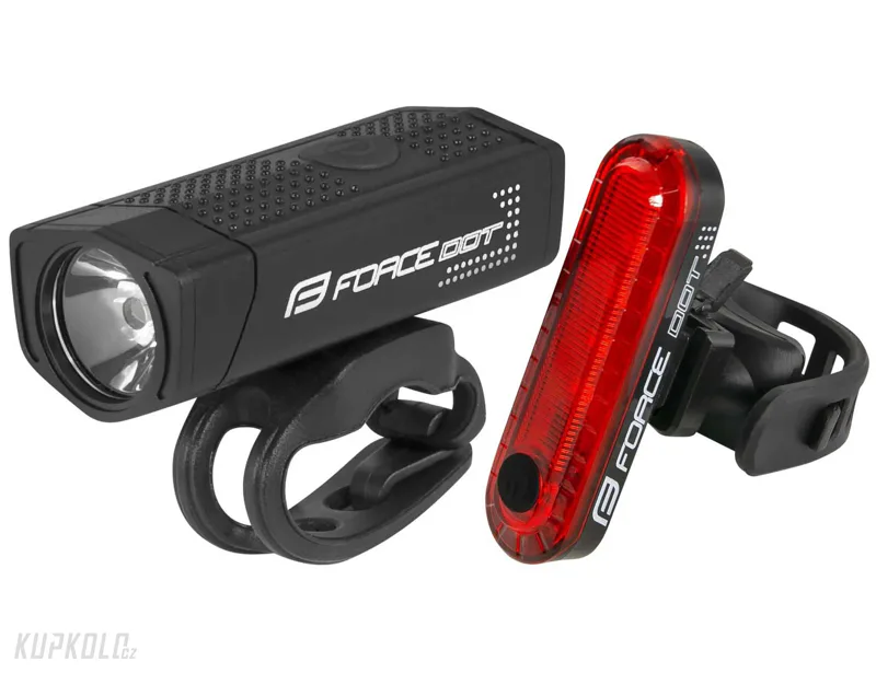 Sada FORCE DOT USB přední světlo + zadní blikačka