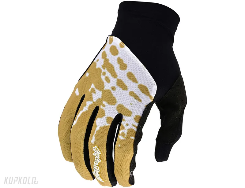 Rukavice&#x20;Troy&#x20;Lee&#x20;Designs&#x20;Flowline&#x20;Big&#x20;Spin&#x20;Black&#x2F;Gold