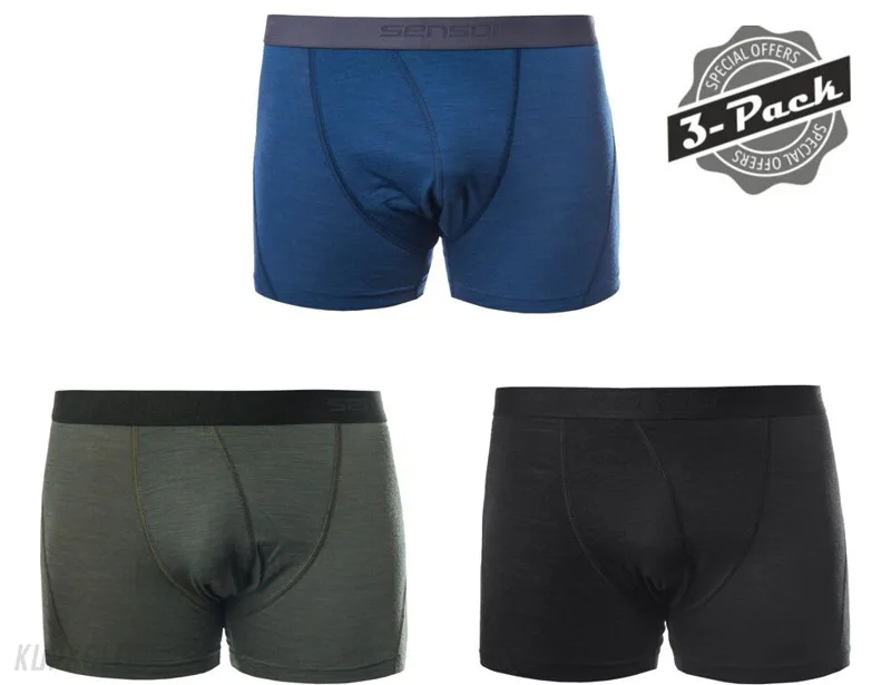 P&#x00E1;nsk&#x00E9;&#x20;trenky&#x20;3-pack,&#x20;Sensor&#x20;Merino&#x20;Air&#x20;&#x010D;ern&#x00E1;&#x2F;tmav&#x011B;&#x20;modr&#x00E1;&#x2F;olivie
