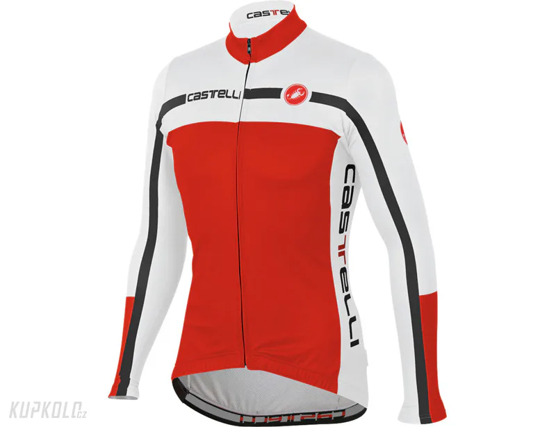Dres&#x20;Castelli&#x20;Velocissimo&#x20;Equipe&#x20;Jersey&#x20;FZ,&#x20;b&#x00ED;l&#x00E1;&#x2F;&#x010D;erven&#x00E1;
