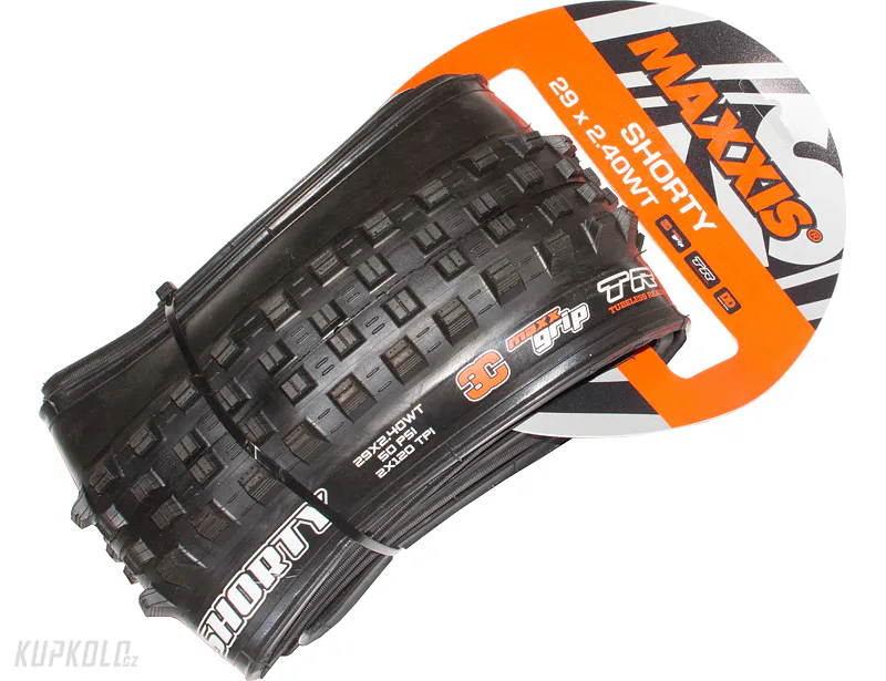 Pl&#x00E1;&#x0161;&#x0165;&#x20;MTB&#x20;Maxxis&#x20;Shorty&#x20;kevlar&#x20;29x2.40WT&#x20;120x2&#x20;TPI,&#x20;3C&#x20;MaxxGrip,&#x20;Tubeless&#x20;Ready