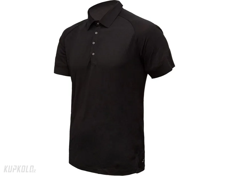 Sensor Merino Active Polo pánské triko, kr. rukáv, černá