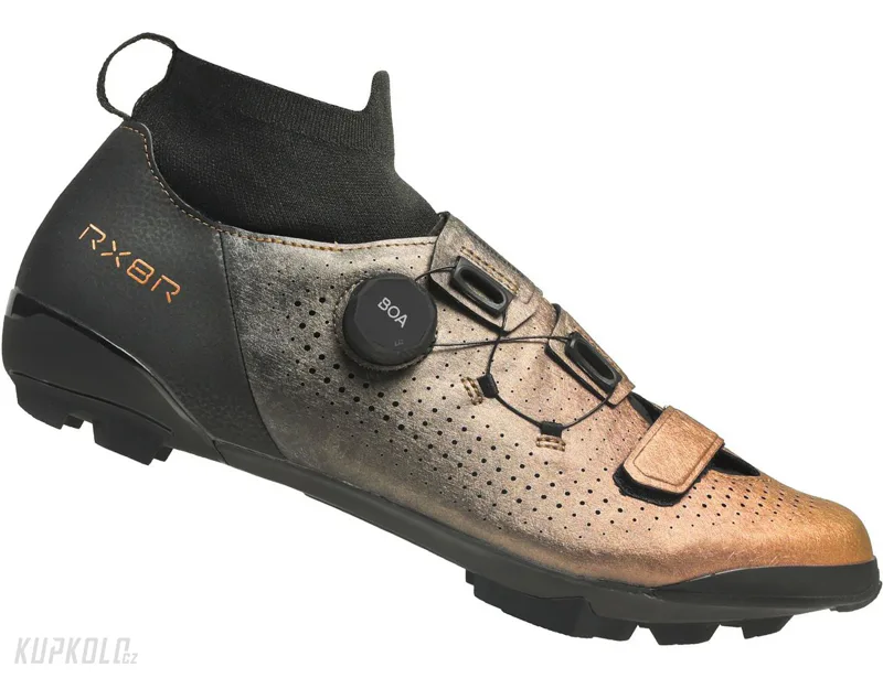 Tretry&#x20;na&#x20;gravel&#x20;Shimano&#x20;SH-RX801R,&#x20;metalick&#x00E1;&#x20;oran&#x017E;ov&#x00E1;