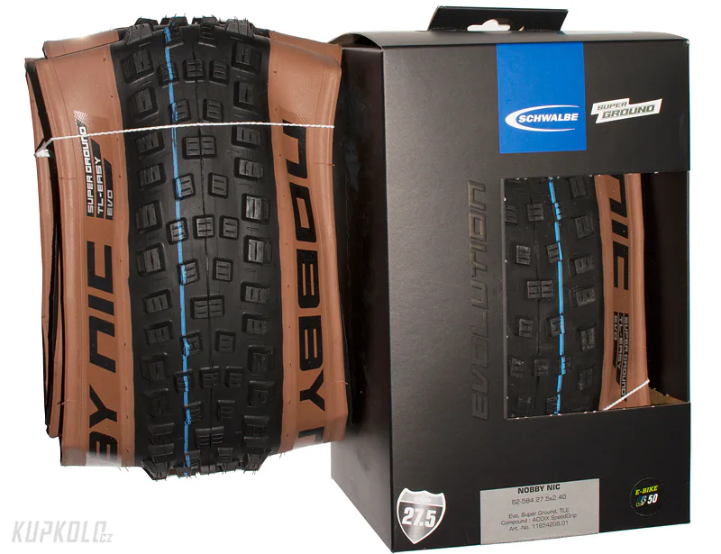 27,5&quot;&#x20;Schwalbe&#x20;Nobby&#x20;Nic,&#x20;Addix&#x20;SpeedGrip,&#x20;SuperGround,&#x20;pro&#x20;elektrokola,&#x20;bronze&#x20;skin