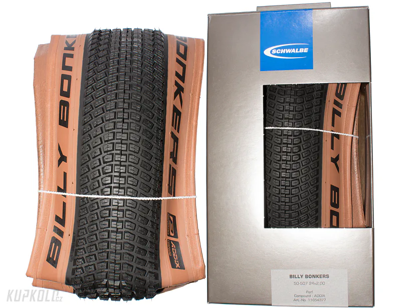24&#x20;&quot;&#x20;D&#x011B;tsk&#x00FD;&#x20;Pl&#x00E1;&#x0161;&#x0165;&#x20;Schwalbe&#x20;Billy&#x20;Bonkers,&#x20;Addix&#x20;Performance,&#x20;kevlar,&#x20;Bronze&#x20;skin