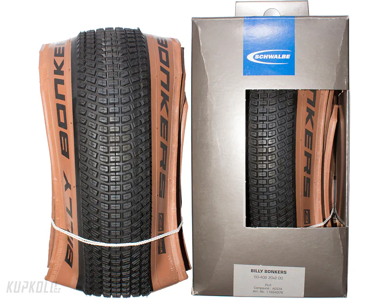 20 " Dětský Plášť Schwalbe Billy Bonkers, kevlar, Bronze skin