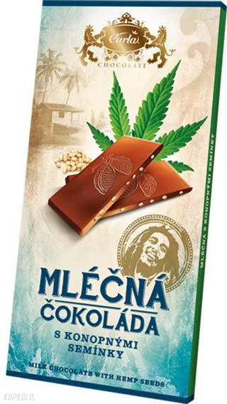 Carla Mléčná čokoláda 70% s konopnými semínky, 80 g