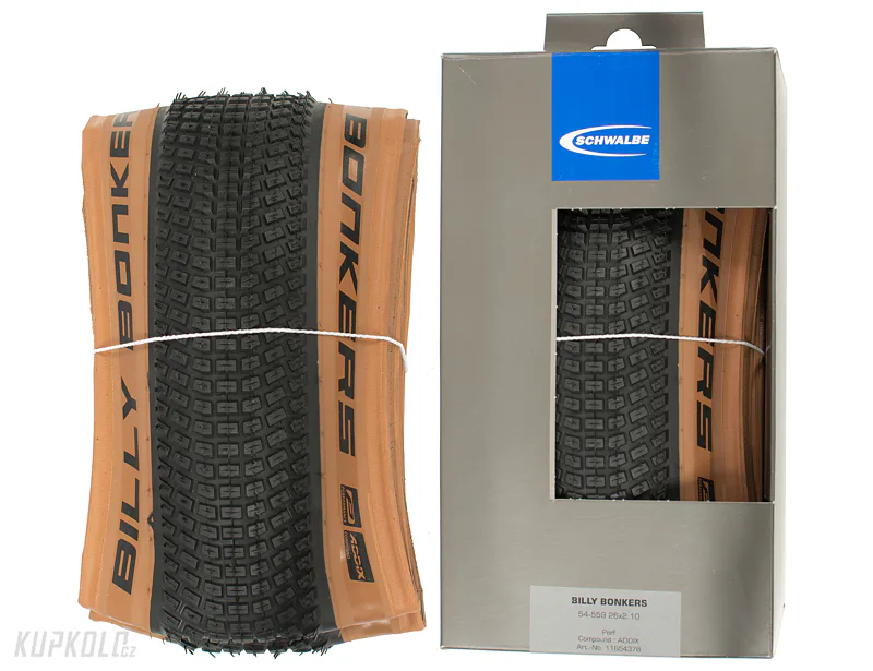 26" Plášť MTB Schwalbe Billy Bonkers, Addix Performance, Bronze skin, kevlar