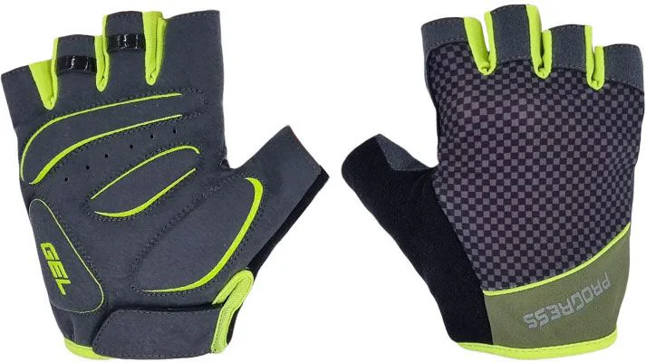 Progress&#x20;Solar&#x20;Mitts&#x20;cyklo&#x20;rukavice,&#x20;olivov&#x00E1;&#x20;limetka