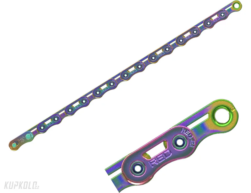 &#x0158;et&#x011B;z&#x20;Sram&#x20;Red&#x20;E1&#x20;Flattop&#x20;114&#x20;&#x010D;l&#x00E1;nk&#x016F;&#x20;w&#x2F;PowerLock&#x20;12rychlostn&#x00ED;&#x20;duhov&#x00FD;