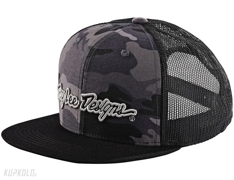 K&#x0161;iltovka&#x20;Troy&#x20;Lee&#x20;Designs&#x20;Signature&#x20;Camo&#x20;Black&#x20;&#x2F;&#x20;Silver