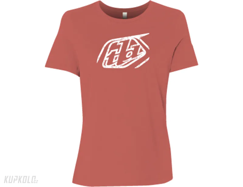 D&#x00E1;msk&#x00E9;&#x20;triko&#x20;Troy&#x20;Lee&#x20;Designs&#x20;s&#x20;kr&#x00E1;tk&#x00FD;m&#x20;ruk&#x00E1;vem&#x20;Cropped&#x20;Badge&#x20;Terracotta