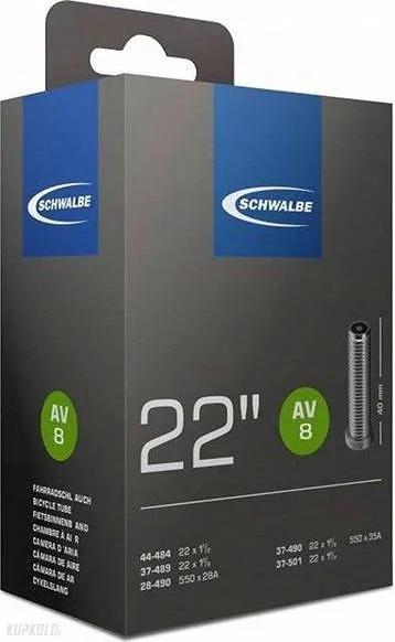 22" Duše Schwalbe AV8 28/37-489/501 auto-ventilek
