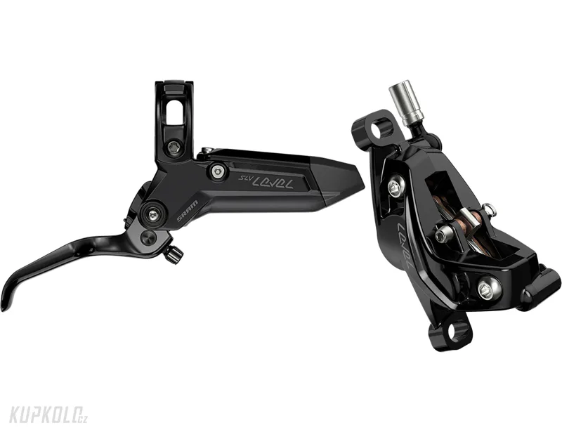 Kotou&#x010D;ov&#x00E1;&#x20;brzda&#x20;SRAM&#x20;Level&#x20;Silver&#x20;Stealth&#x20;4&#x20;p&#x00ED;stek,&#x20;&#x010D;ern&#x00E1;