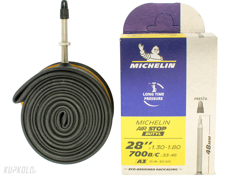 Du&#x0161;e&#x20;silni&#x010D;n&#x00ED;&#x20;Michelin&#x20;Air&#x20;Stop&#x20;48&#x20;mm&#x20;700&#x20;x&#x20;33-46,&#x20;galuskov&#x00FD;&#x20;ventilek