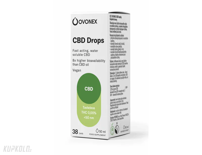 Kapky OVONEX AquaHEMP CBD 100 Drops broad sp. 50ml