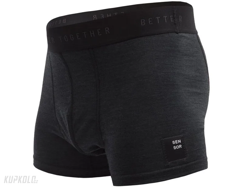 P&#x00E1;nsk&#x00E9;&#x20;trenky&#x20;Sensor&#x20;Merino&#x20;Cordura,&#x20;&#x010D;ern&#x00E1;
