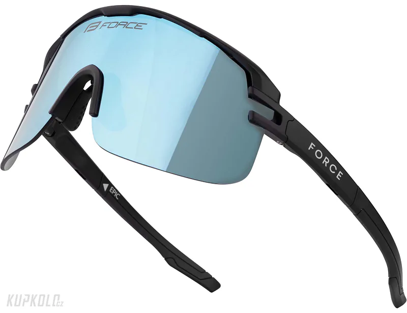 Brýle Force Epic, černé, modré zrcadlové sklo