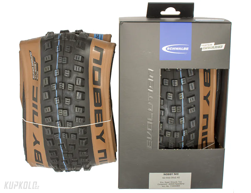 26&quot;&#x20;Pl&#x00E1;&#x0161;&#x0165;&#x20;MTB&#x20;Schwalbe&#x20;Nobby&#x20;Nic&#x20;Addix&#x20;Speedgrip,&#x20;SuperGround,&#x20;Snake&#x20;skin,&#x20;TLE,&#x20;Bronze&#x20;skin,&#x20;kevlar