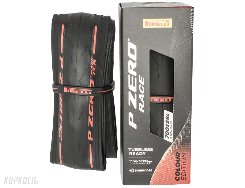 Silniční plášť Pirelli P ZERO™ Race TLR SPEEDCore, 120 tpi, SmartEVO, červený