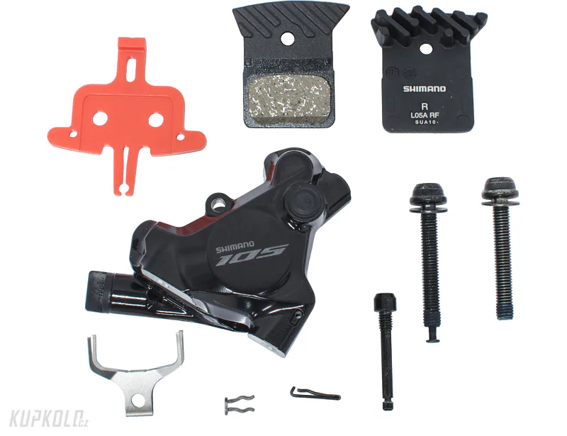 Silniční brzdový třmen Shimano 105 BR-R7170, Flat mount destičky s chladičem