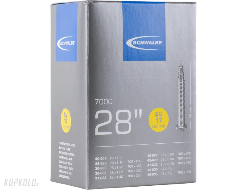 Duše cross Schwalbe SV17, galuskový ventil 700x28-47, 60mm
