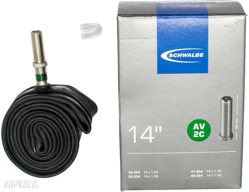 Dětská duše Schwalbe AV2C 14"  - 32/40-254 AV40mm pro kola Woom