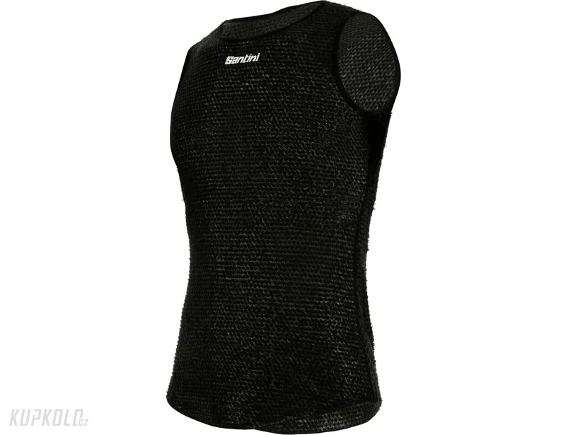Funkční triko bez rukávů Santini Alpha Black