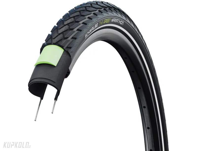 Dětský plášť MTB Schwalbe, Green Marathon, reflexní pruh