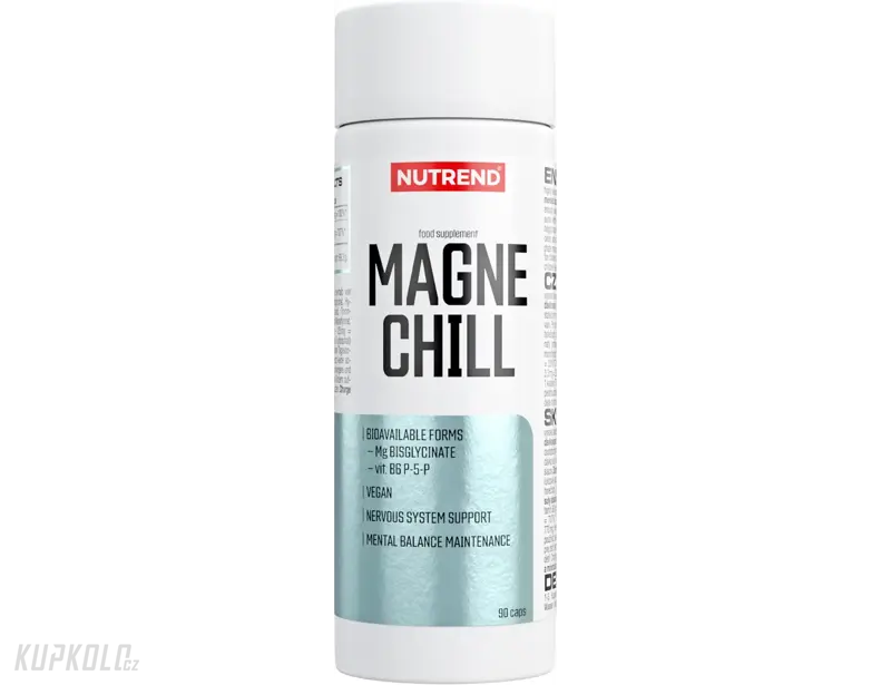 Hořčík bisglycinát s vitaminem B6 Nutrend Magnechill, 90 kapslí