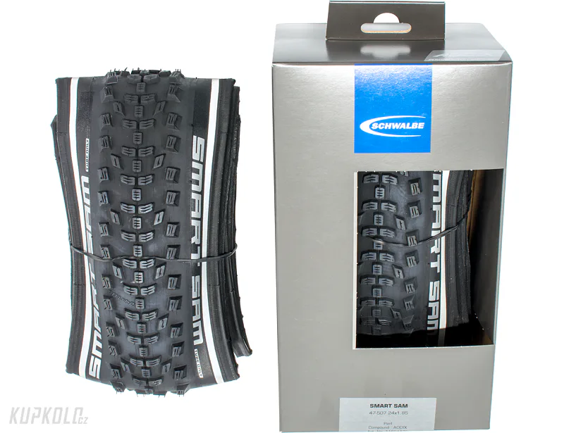 24" Dětský plášť Schwalbe Smart Sam, Addix Performance, kevlar reflexní pruh