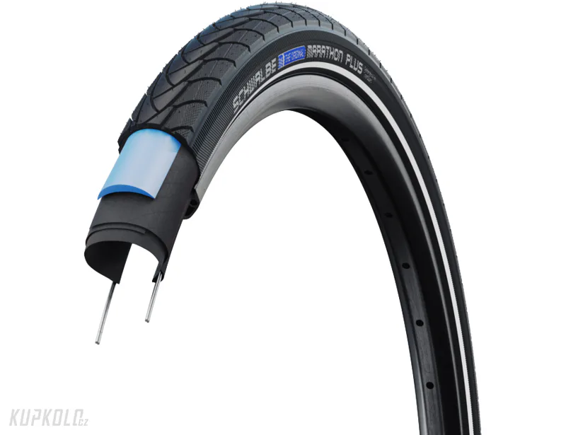 26" Schwalbe Marathon Plus SmartGuard, reflexní pruh