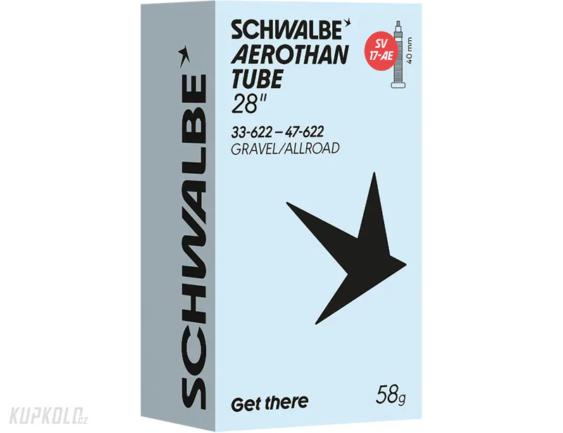 Duše cross Schwalbe Aerothan SV17, galuskový ventil 700x28-47, 40mm