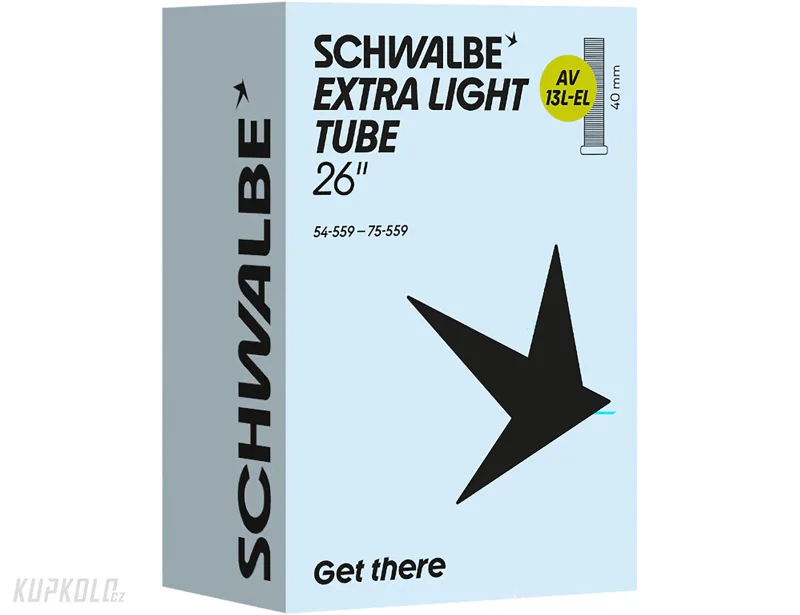 Duše MTB Schwalbe AV13-EL Extra Light - 26x1,5-2,35 - Auto ventilek