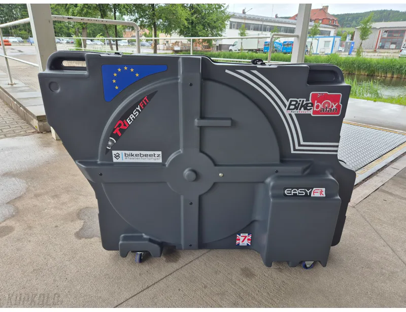 BikeBoxAlan Triathlon Aero Easyfit - kufr na kolo s combo řidítky, šedá + zámek ABUS 147 TSA