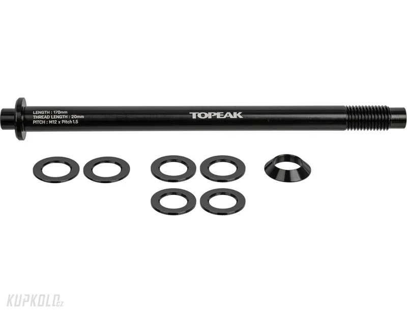 TOPEAK osa k nosiči Zi:RAK Thru-Axle 12x1.5 mm