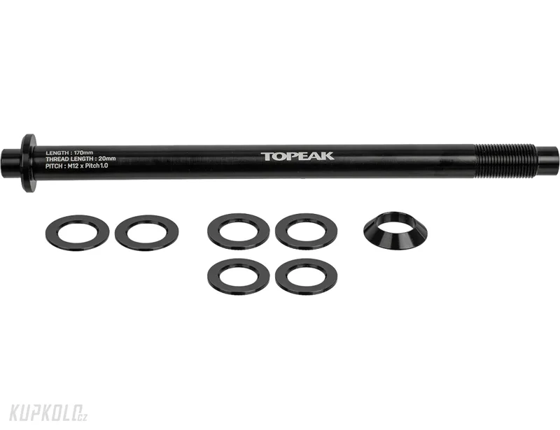 TOPEAK osa k nosiči Zi:RAK Thru-Axle 12x1.0 mm