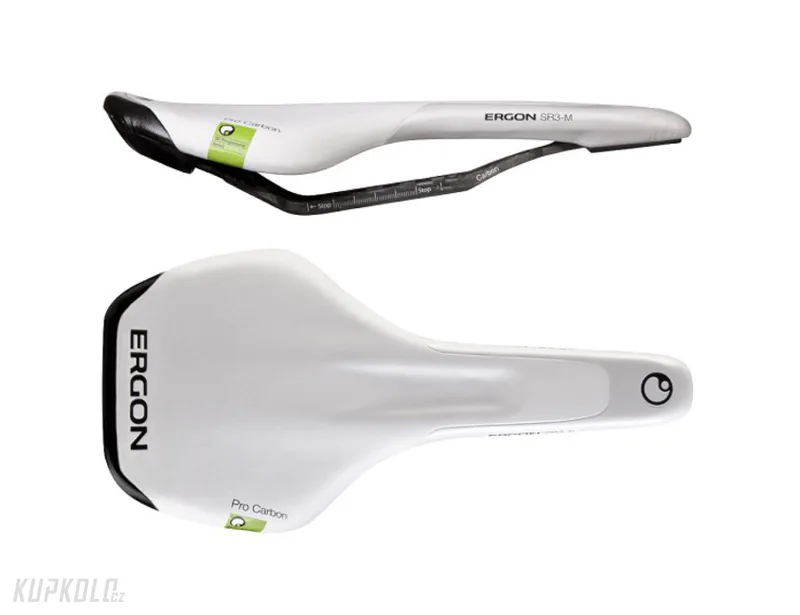 Sedlo Ergon SR3 Pro Carbon bílá - silniční