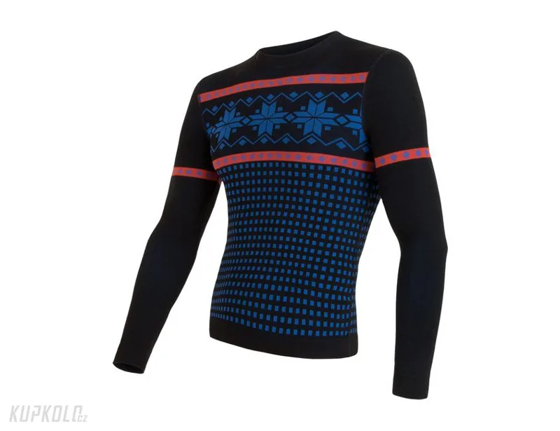 P&#x00E1;nsk&#x00E9;&#x20;triko&#x20;Sensor&#x20;Seamless,&#x20;dlouh&#x00FD;&#x20;ruk&#x00E1;v,&#x20;&#x010D;ern&#x00E1;&#x2F;norsk&#x00FD;&#x20;vzor