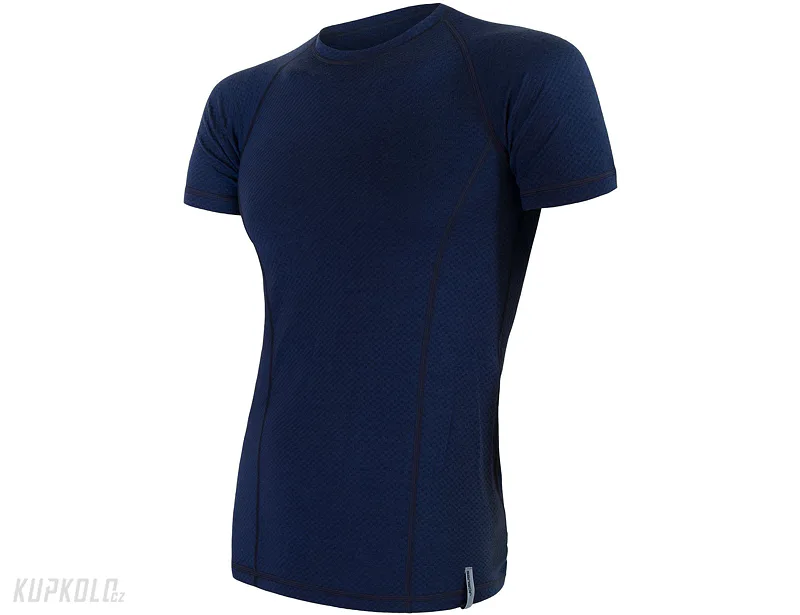 P&#x00E1;nsk&#x00E9;&#x20;triko&#x20;Sensor&#x20;Double&#x20;Face&#x20;Merino&#x20;Wool,&#x20;kr&#x00E1;tk&#x00FD;&#x20;ruk&#x00E1;v,&#x20;deep&#x20;blue