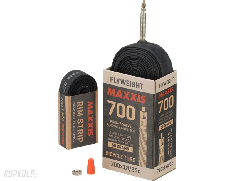 Silni&#x010D;n&#x00ED;&#x20;Du&#x0161;e&#x20;Maxxis&#x20;Flyweight&#x20;Tube,700x18&#x2F;25C&#x20;galuskov&#x00FD;&#x20;ventilek&#x20;48mm