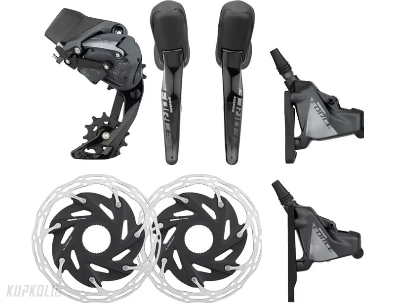Sada&#x20;Sram&#x20;Force&#x20;AXS&#x20;eTAP&#x20;HRD,&#x20;1x12s,&#x20;Flat&#x20;mount&#x20;&#x2B;&#x20;centerlock&#x20;kotou&#x010D;