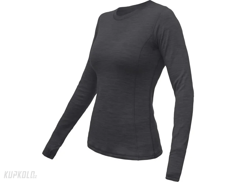 Sensor&#x20;Merino&#x20;BOLD&#x20;d&#x00E1;msk&#x00E9;&#x20;triko,&#x20;dlouh&#x00FD;&#x20;ruk&#x00E1;v,&#x20;anthracite&#x20;gray